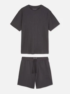 Żakardowa krótka piżama