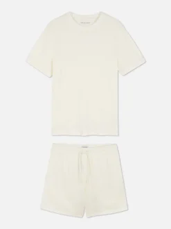 Żakardowa krótka piżama