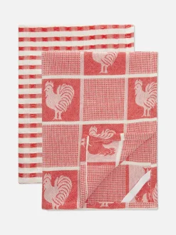 Żakardowe ściereczki kuchenne, 2 szt.