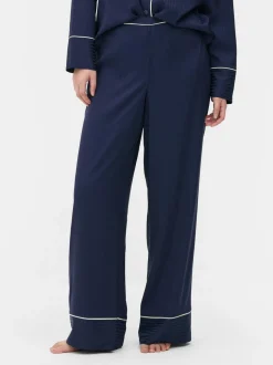 Żakardowe długie spodnie od piżamy