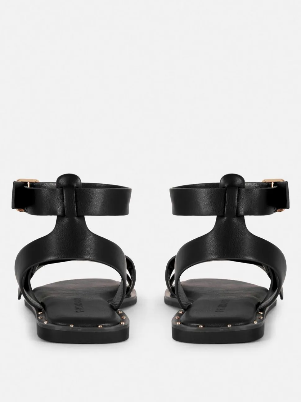 Asymetryczne sandały ze sztucznej skóry z ćwiekami