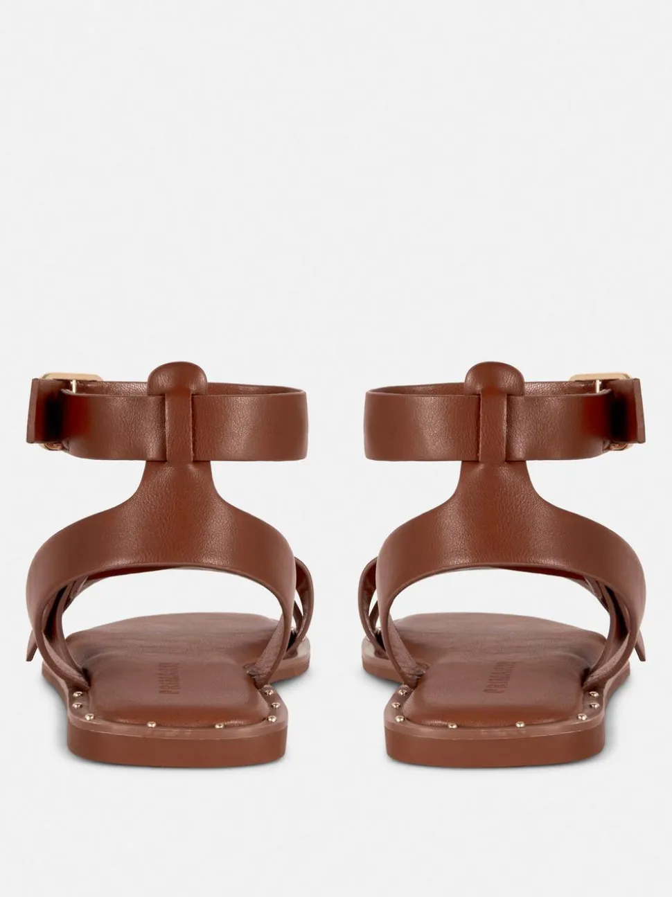 Asymetryczne sandały ze sztucznej skóry z ćwiekami