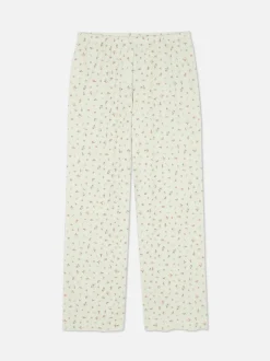 Ażurowy dół od piżamy z nadrukiem