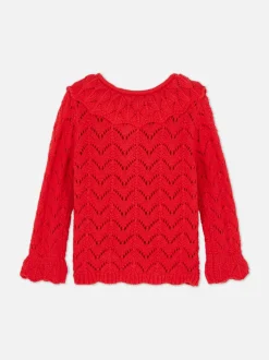 Ażurowy kardigan z kołnierzykiem