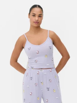 Ażurowy top od piżamy na ramiączkach Hello Kitty