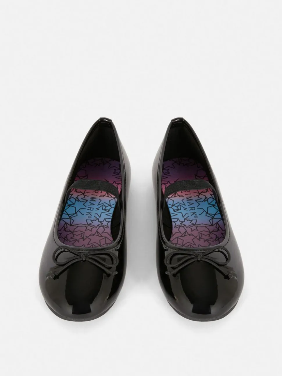 Baleriny ze sztucznej lakierowanej skóry