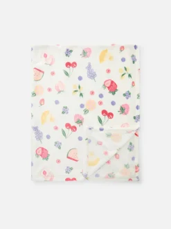 Bardzo miękka narzuta z owocowym wzorem