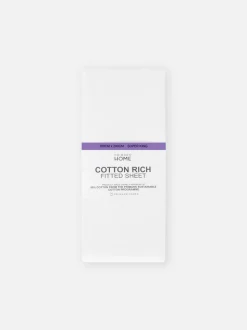 Bawełniane prześcieradło z gumką, rozmiar super king