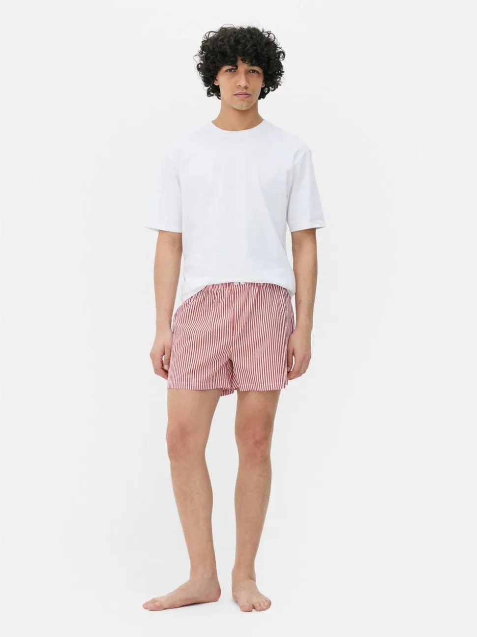 Bawełniane spodenki piżamowe w paski