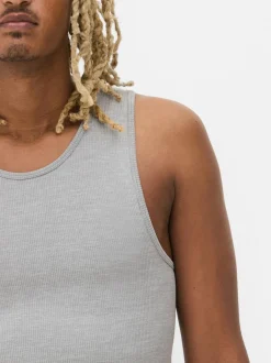 Bezszwowe prążkowane podkoszulki, 2 szt.