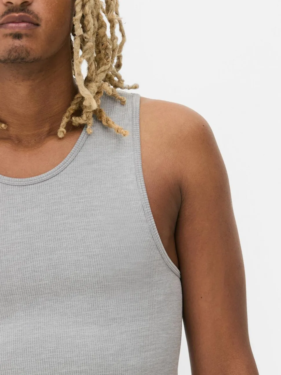 Bezszwowe prążkowane podkoszulki, 2 szt.