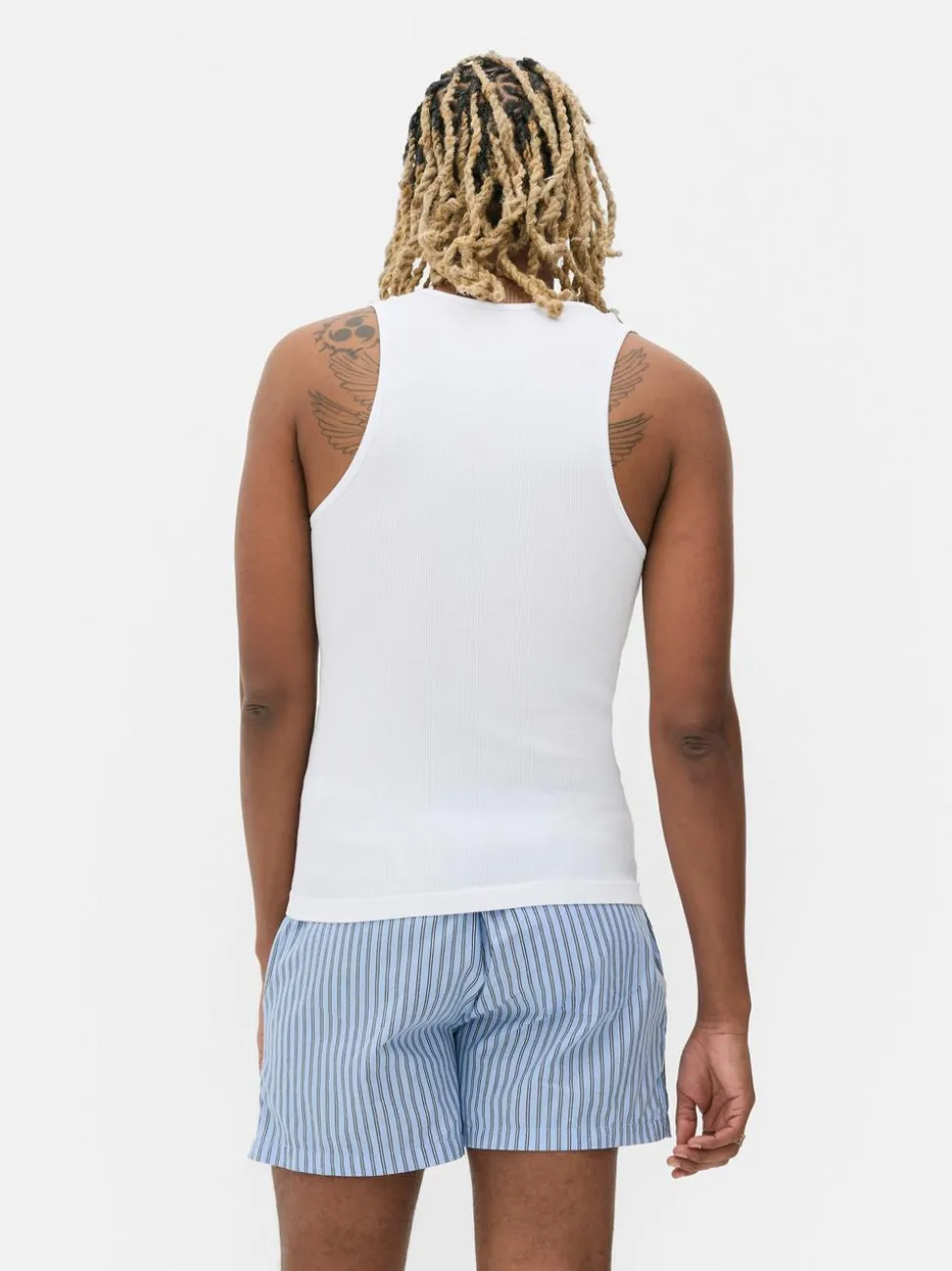 Bezszwowe prążkowane podkoszulki, 2 szt.