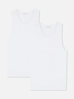 Bezszwowe prążkowane podkoszulki, 2 szt.