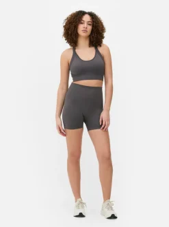 Bezszwowe szorty do jogi z wysokim stanem