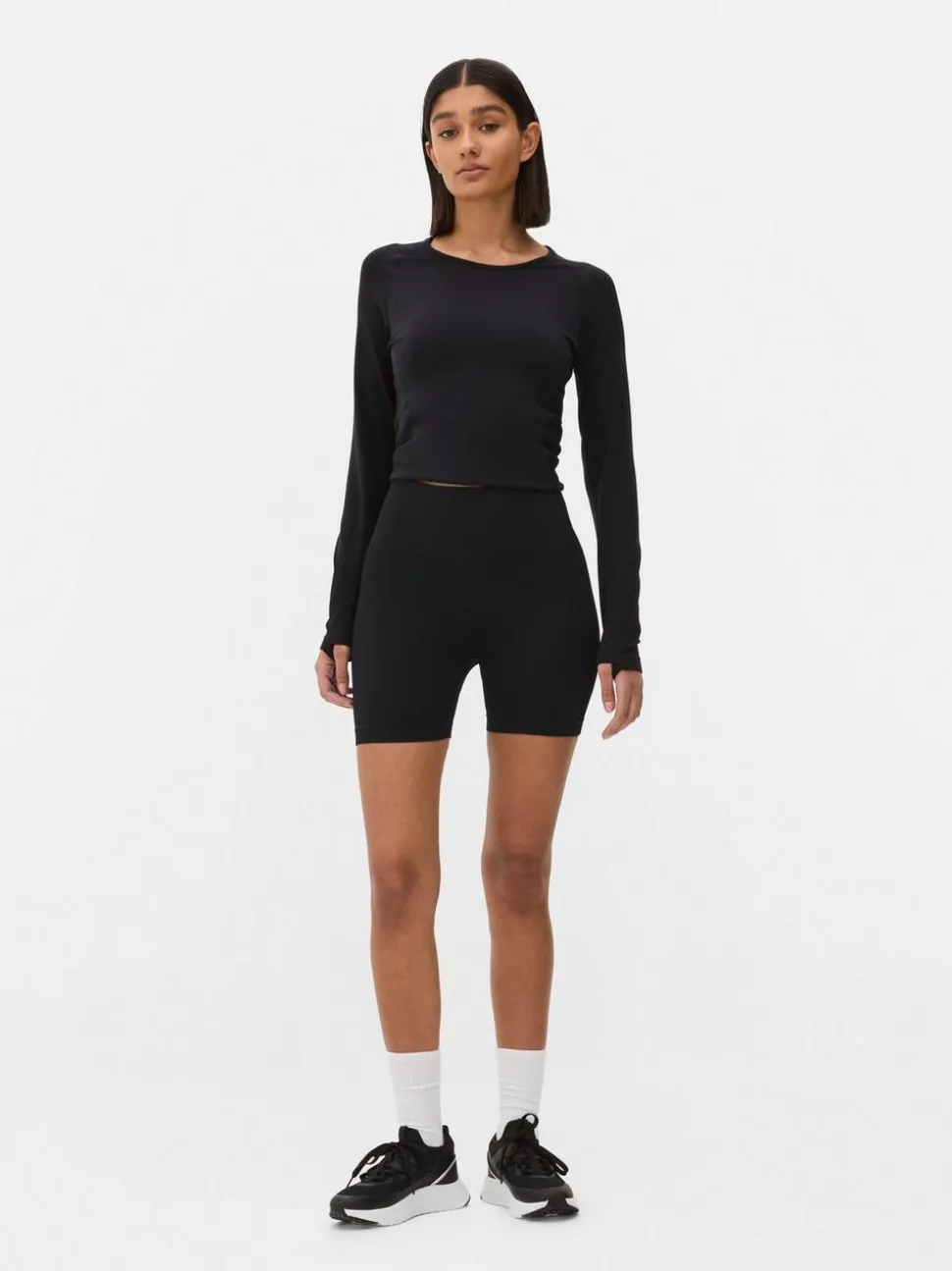 Bezszwowe szorty do jogi z wysokim stanem