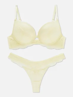 Biustonosz maximise i figi z satyny z koronką