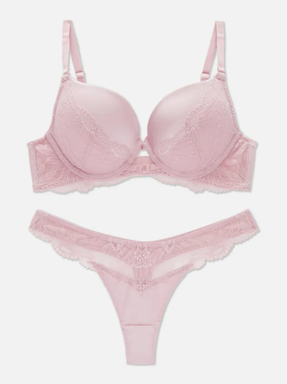 Biustonosz maximise i figi z satyny z koronką