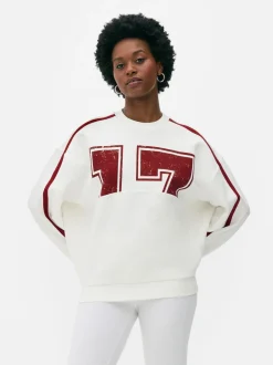 Bluza oversize w uniwersyteckim stylu z numerem