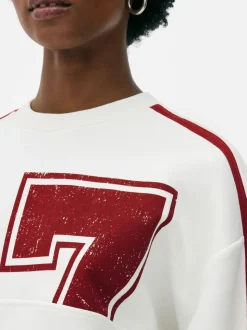 Bluza oversize w uniwersyteckim stylu z numerem