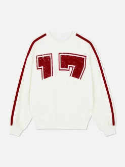 Bluza oversize w uniwersyteckim stylu z numerem