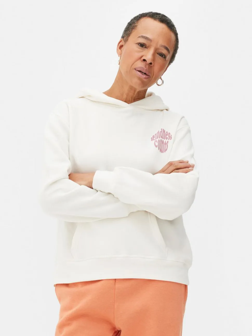 Bluza z kapturem, długim rękawem i nadrukiem