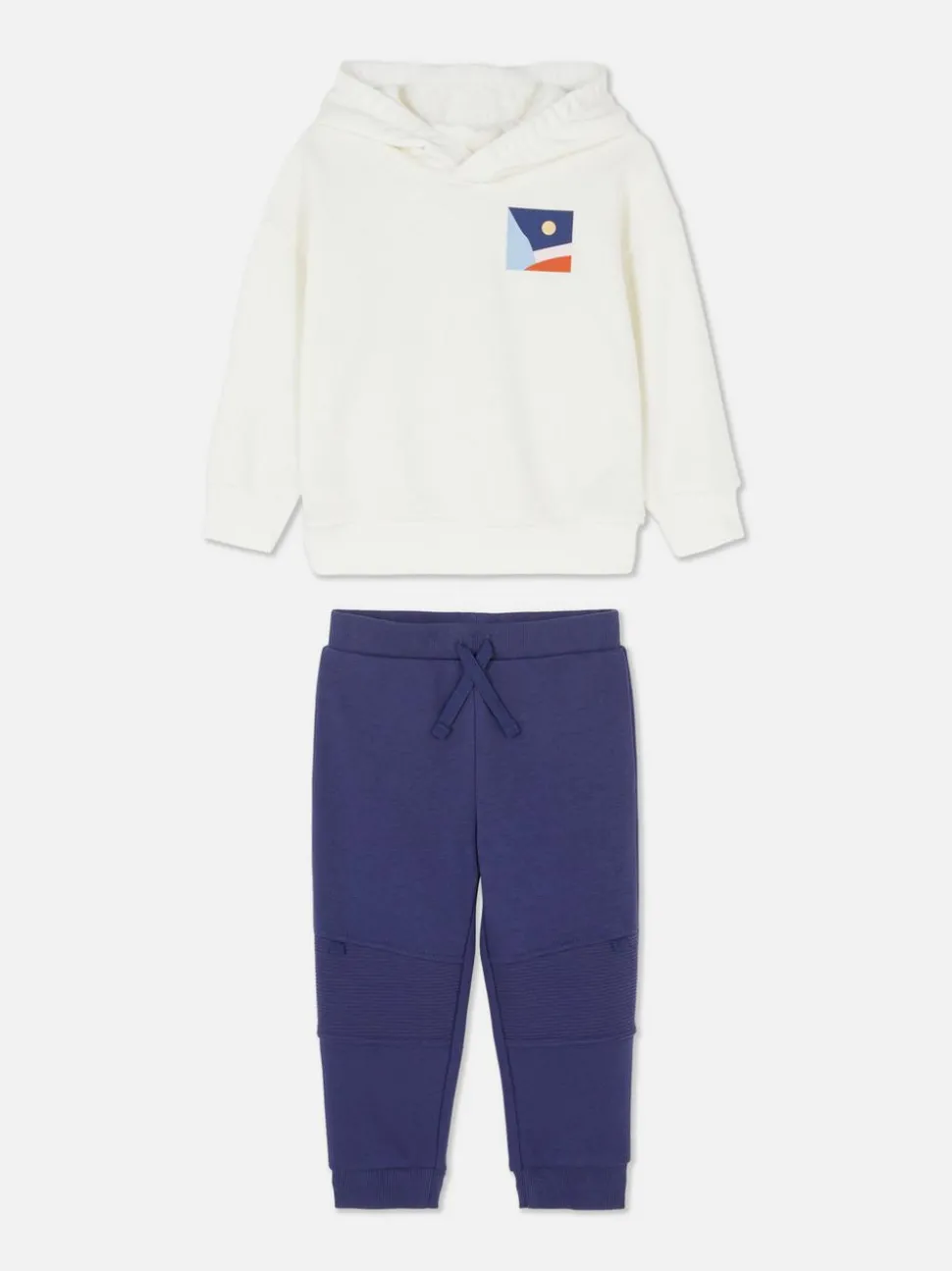 Bluza z kapturem i joggery z geometrycznym wzorem