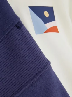 Bluza z kapturem i joggery z geometrycznym wzorem