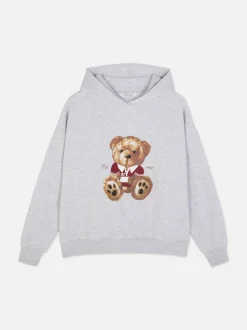 Bluza z kapturem i nadrukiem misia