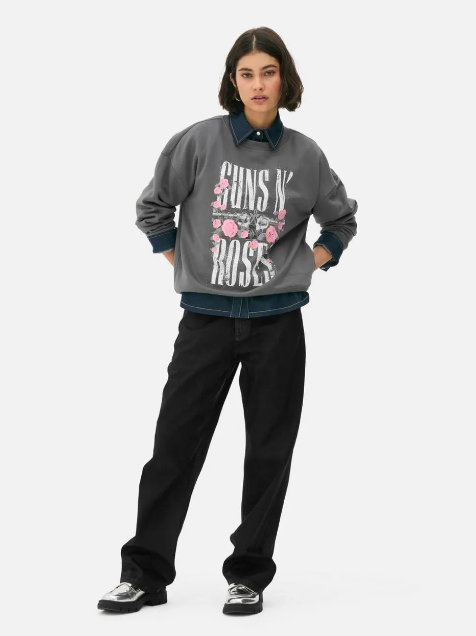 Bluza z nadrukiem Guns N’ Roses i efektem znoszenia