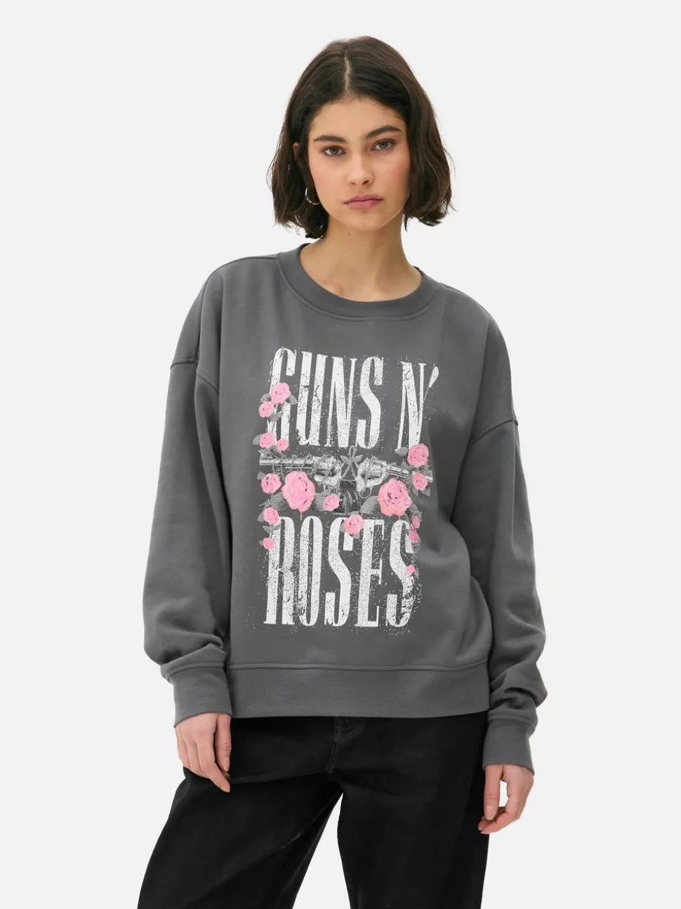 Bluza z nadrukiem Guns N’ Roses i efektem znoszenia