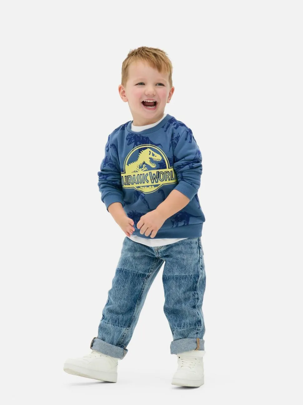 Bluza z okrągłym dekoltem i nadrukiem Jurassic World