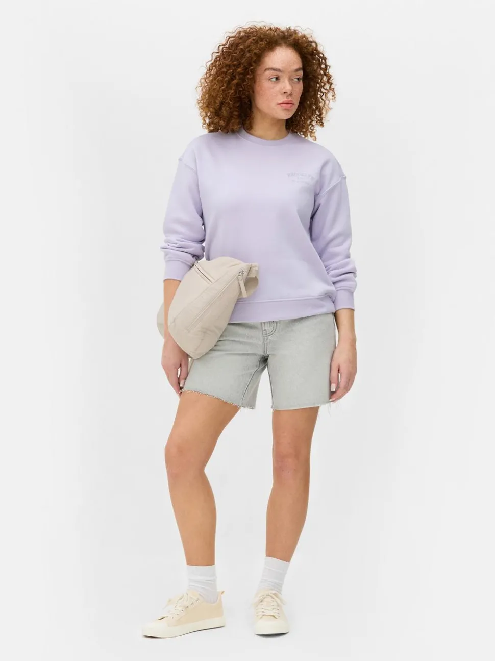 Bluza z okrągłym dekoltem i nadrukiem