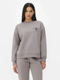 Bluza z okrągłym dekoltem i nadrukiem