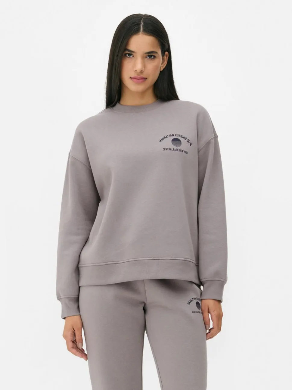 Bluza z okrągłym dekoltem i nadrukiem