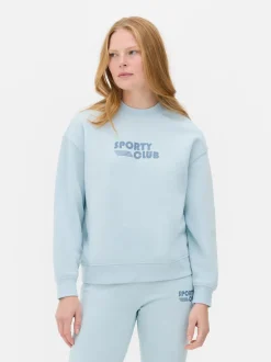 Bluza z okrągłym dekoltem i nadrukiem