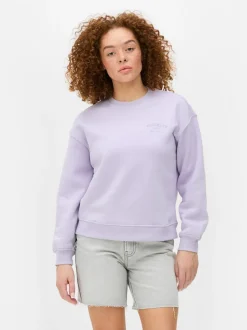 Bluza z okrągłym dekoltem i nadrukiem