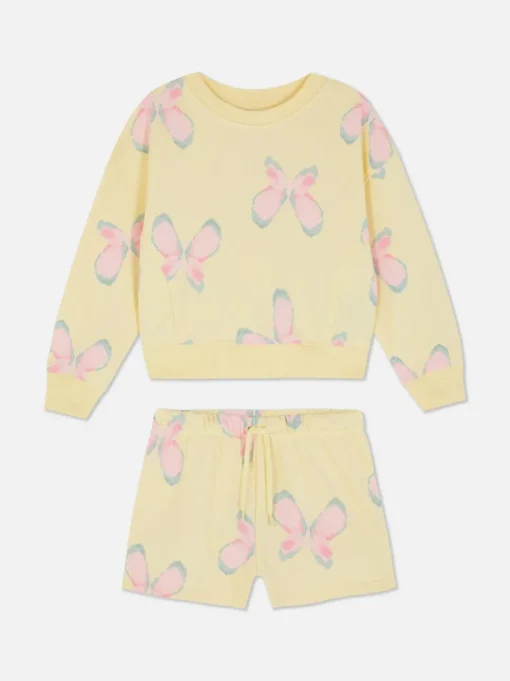 Bluza z okrągłym dekoltem i szorty ze sznurkiem