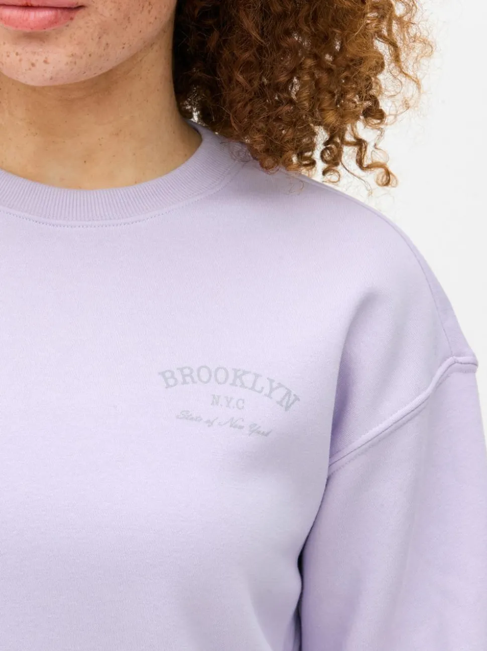 Bluza z okrągłym dekoltem i nadrukiem