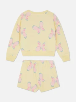 Bluza z okrągłym dekoltem i szorty ze sznurkiem