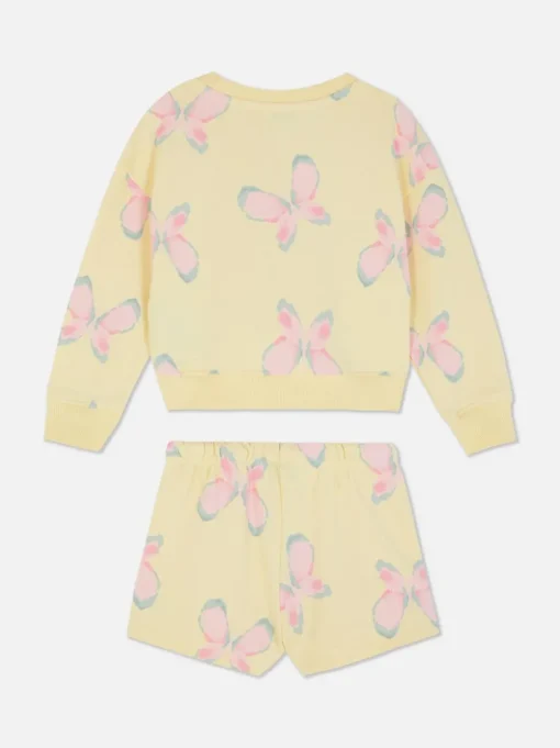 Bluza z okrągłym dekoltem i szorty ze sznurkiem