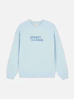 Bluza z okrągłym dekoltem i nadrukiem