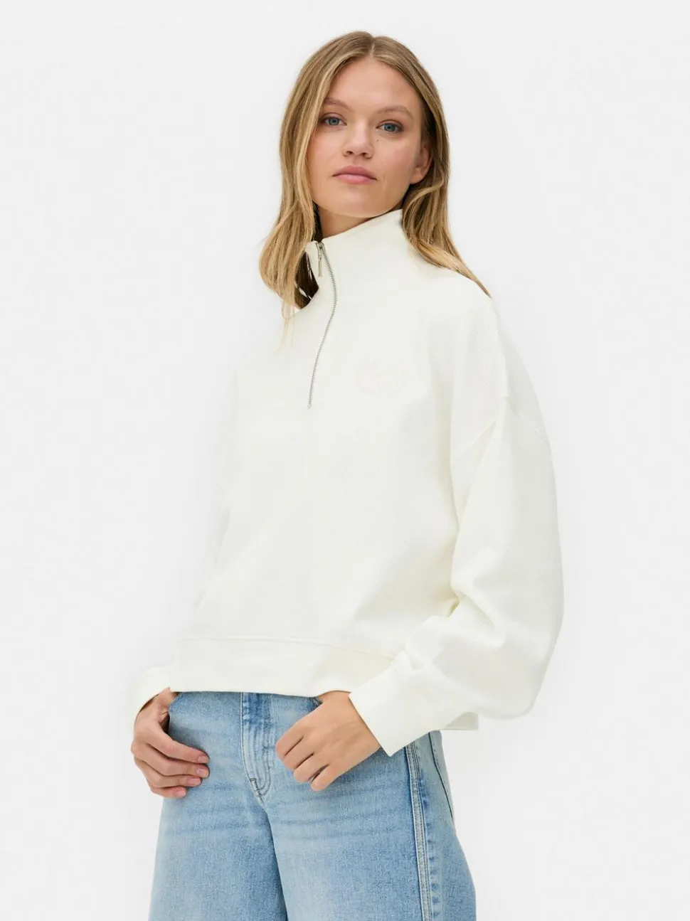 Bluza z suwakiem 1/2 o waflowej fakturze, do zestawu