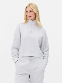 Bluza z suwakiem 1/2 o waflowej fakturze, do zestawu