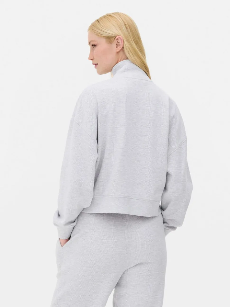 Bluza z suwakiem 1/2 o waflowej fakturze, do zestawu