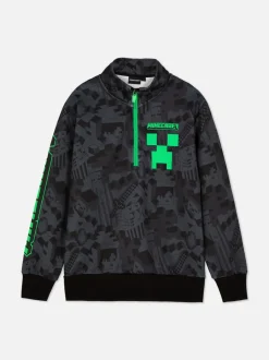 Bluza z suwakiem do połowy i motywem Minecrafta