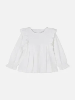 Bluzka z długim rękawem i żabotem