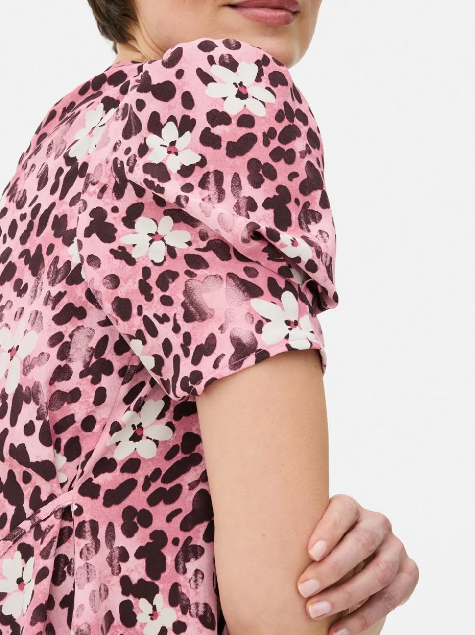 Bluzka z krótkim rękawem w kwiaty