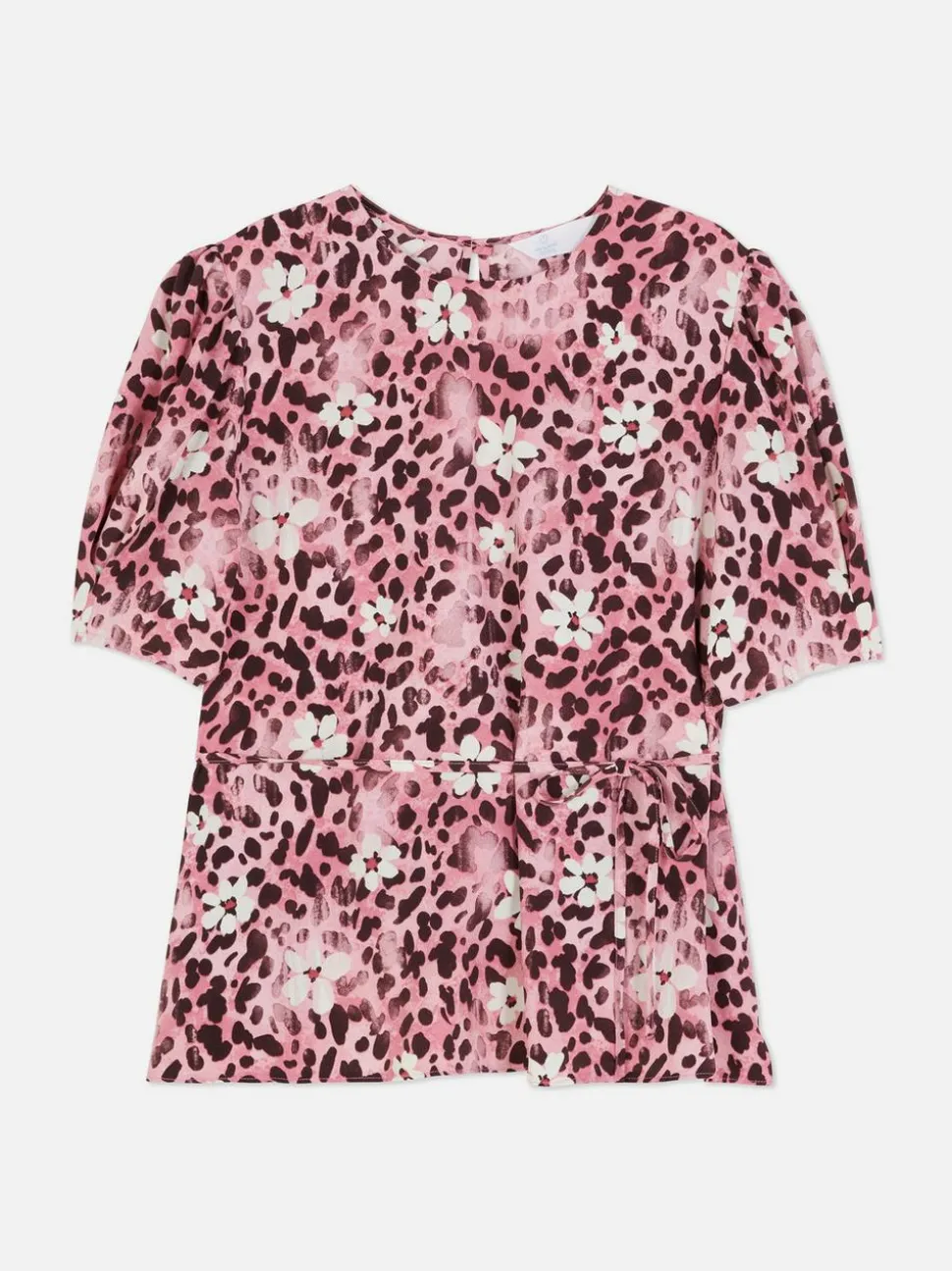 Bluzka z krótkim rękawem w kwiaty