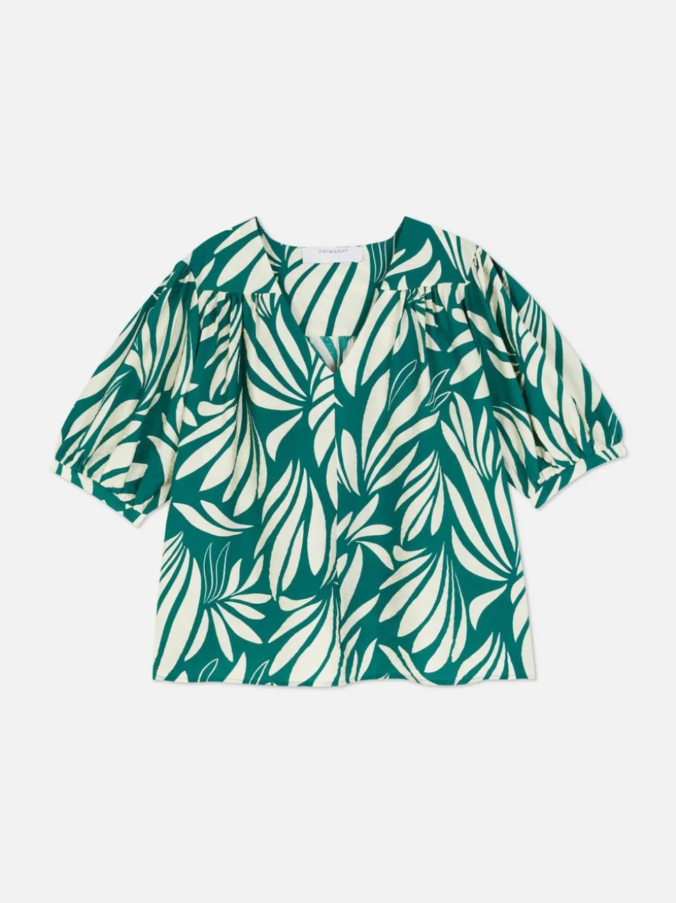 Bluzka ze wzorem w liście