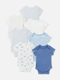 Body z krótkim rękawem i motywem dinozaura, 7 szt.